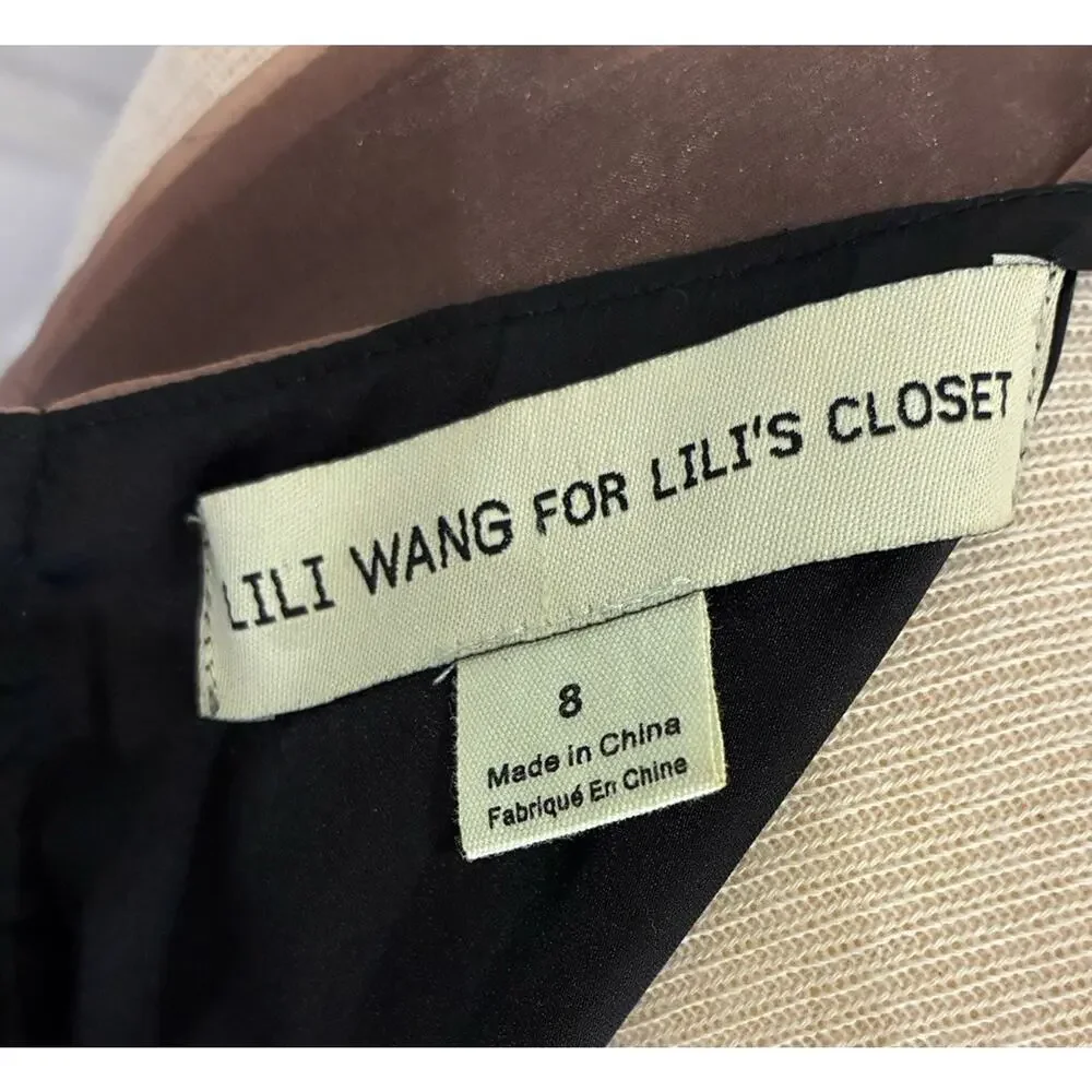 Lilly Wang For Lilly’s Closet Anthropology Frattina Lace Mesh Organza Dress 8
